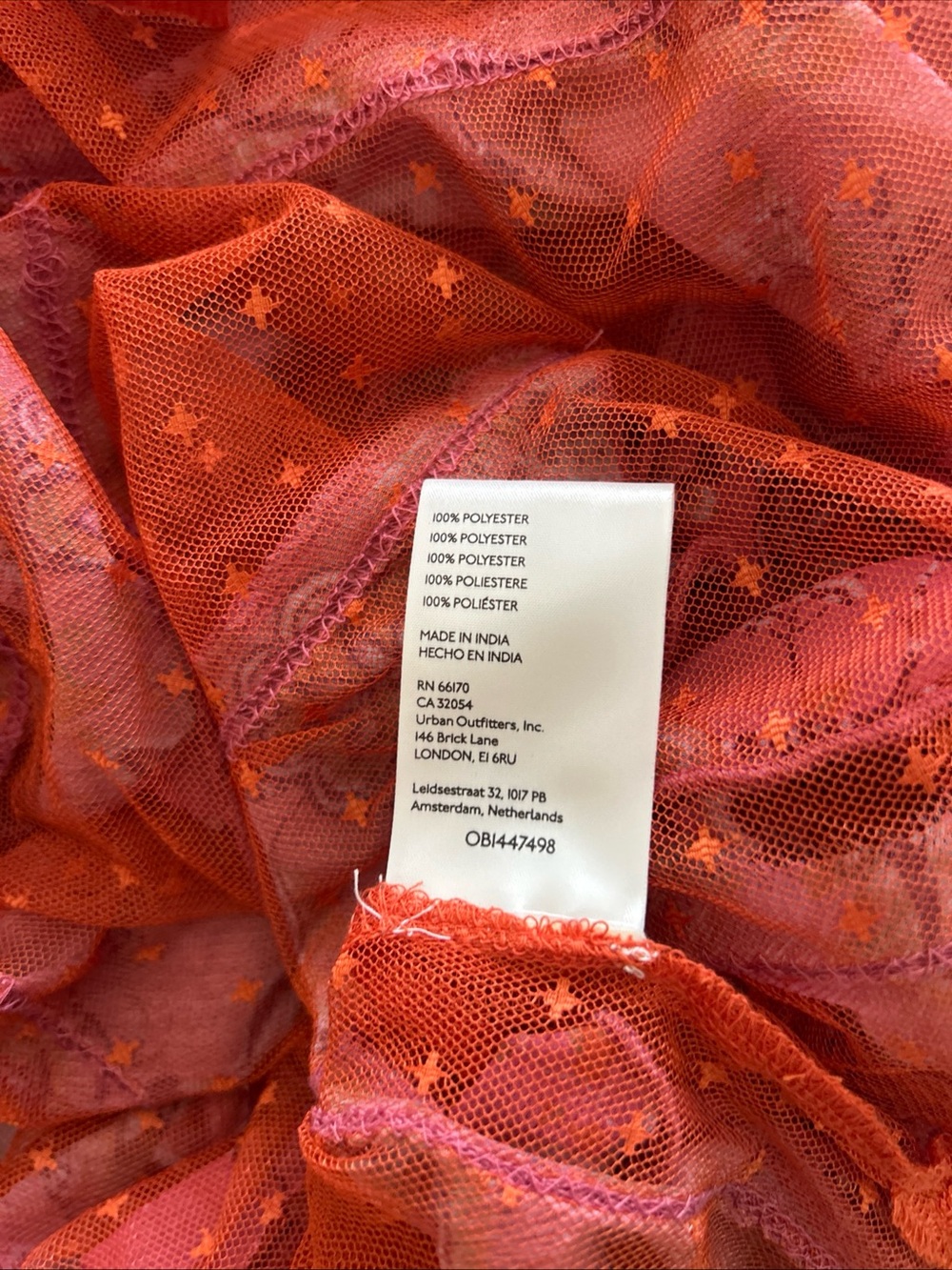 Free People Worth It Pink Orange Sheer Ruffle Floral Button Blouse Boho Fairy - Picture 14 of 14